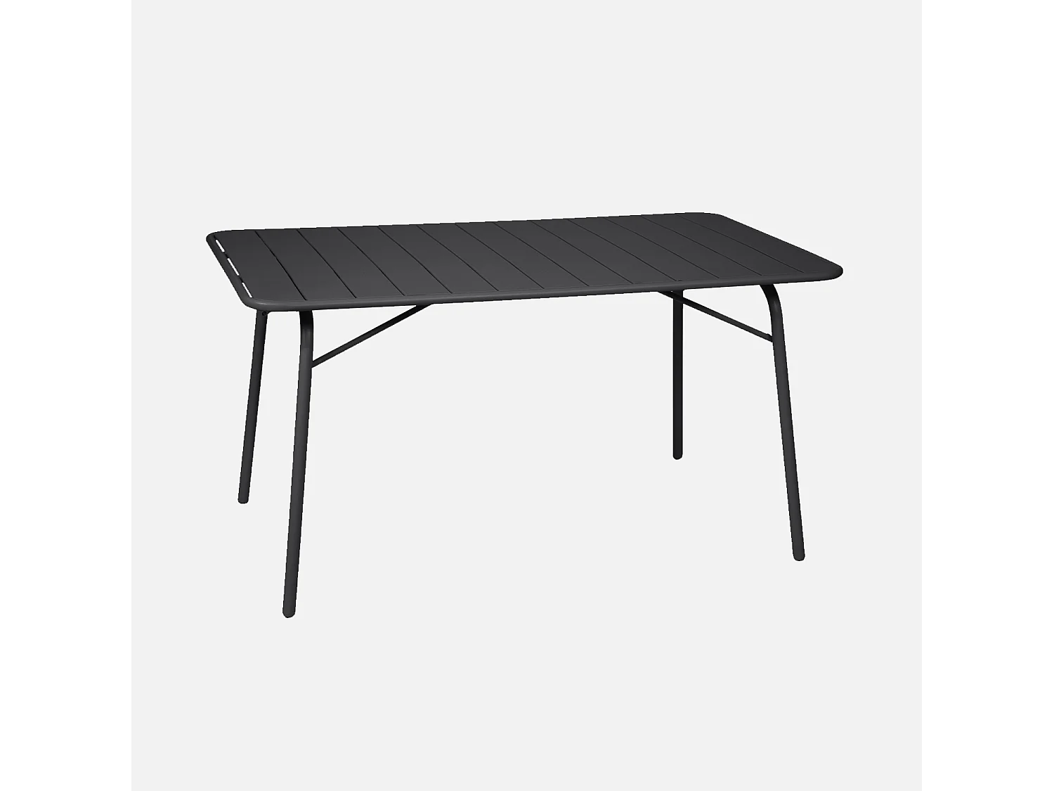 Tavolo da giardino bistrot pieghevole in metallo 6 posti, 140cm,