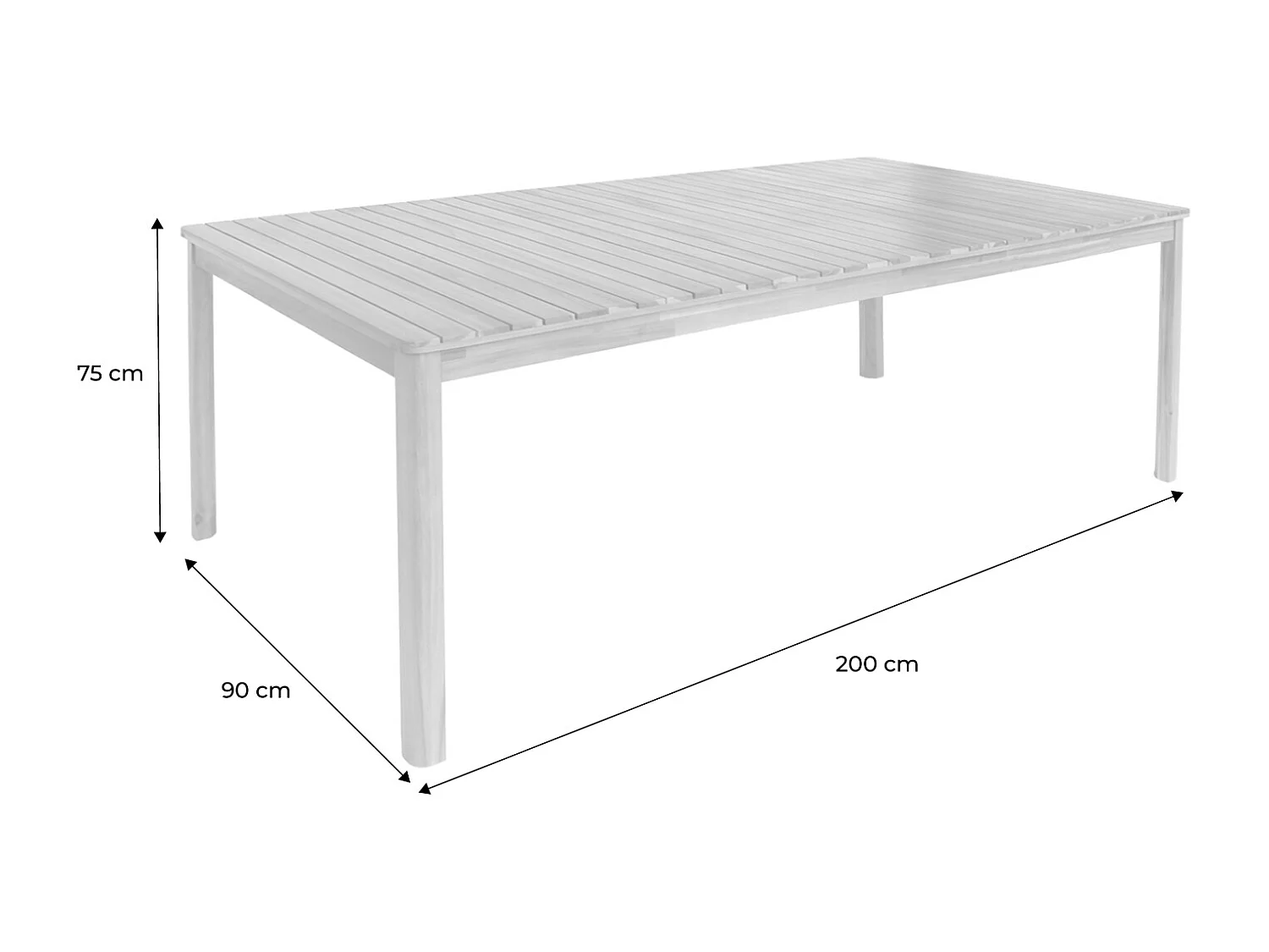 Mesa de jardín de acacia con esquinas redondeadas, 8 plazas verde kaki