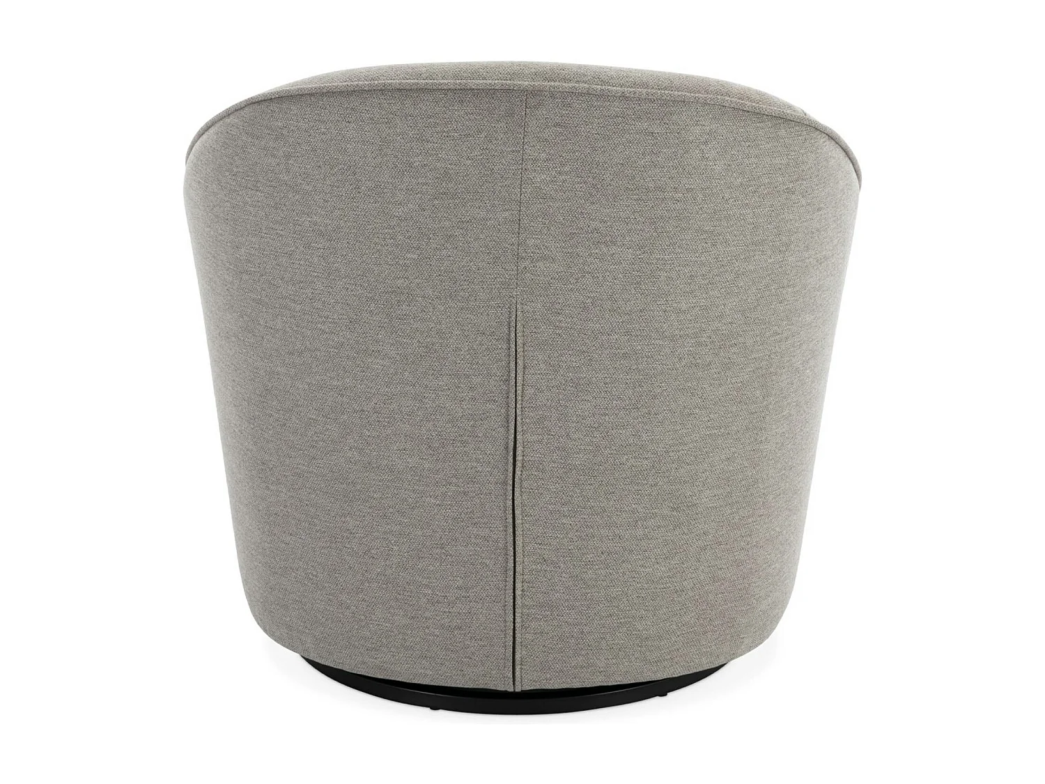 Fauteuil pivotant 360° en tissu grège. avec coussin LANA L 80 x P 73 x H77cm