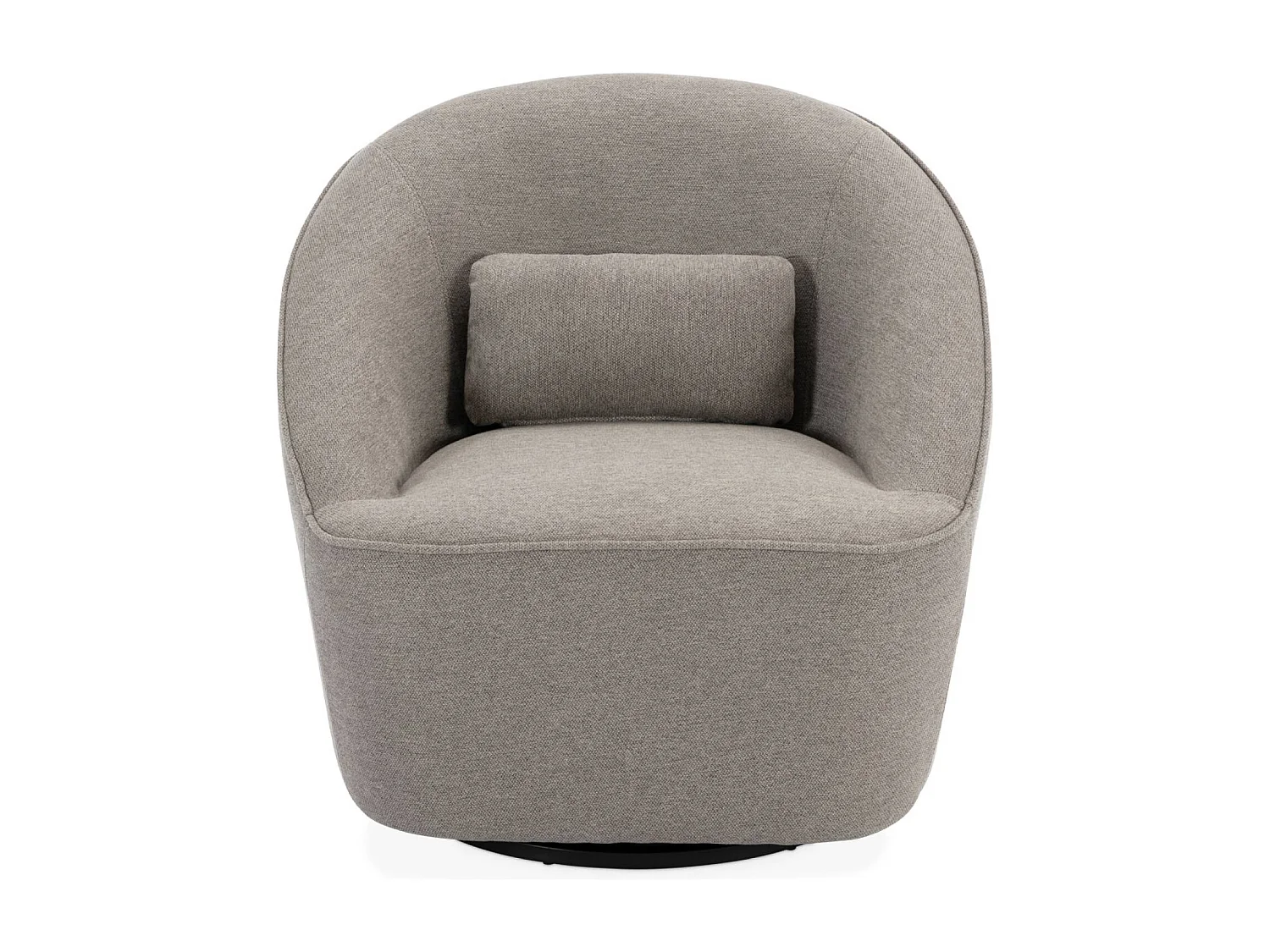Sillón giratorio de tela 360º con cojín gris beige