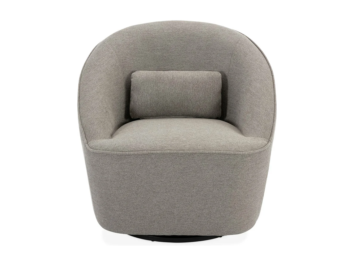 Sillón giratorio de tela 360º con cojín gris beige