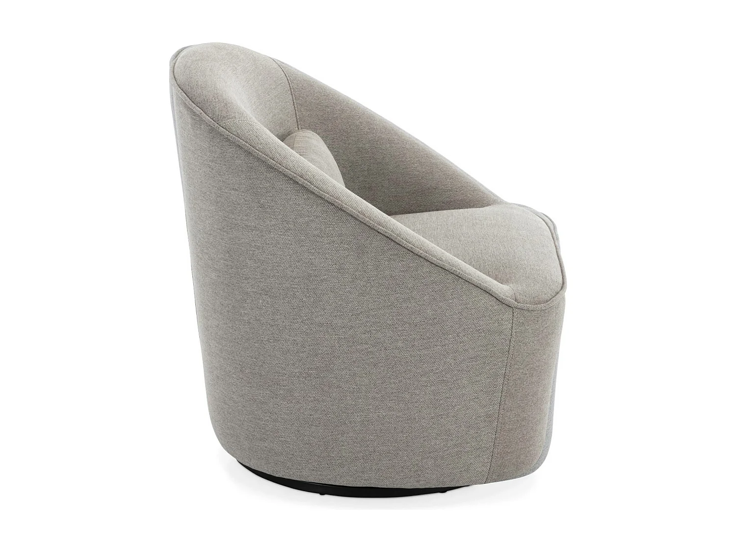 Sillón giratorio de tela 360º con cojín gris beige