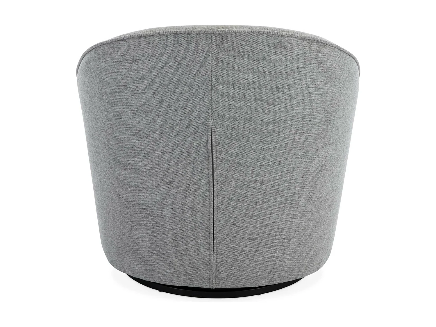 Fauteuil pivotant 360° en tissu gris clair. avec coussin LANA L 80 x P 73 x H77cm