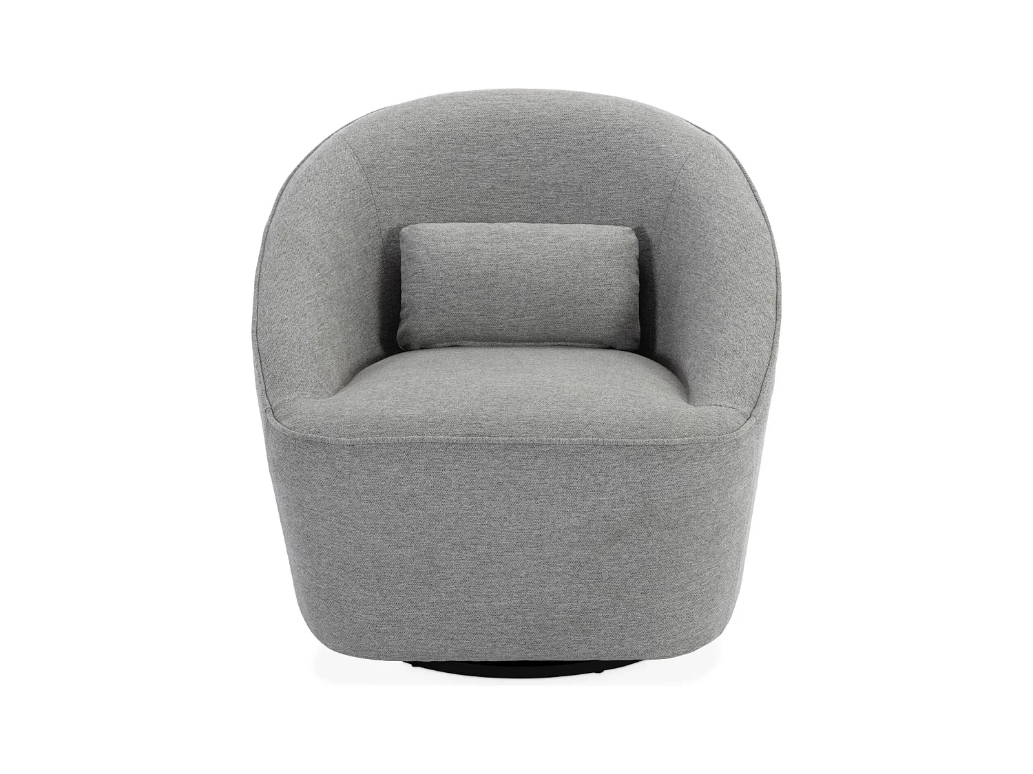 Sillón giratorio de tela 360º con cojín gris claro