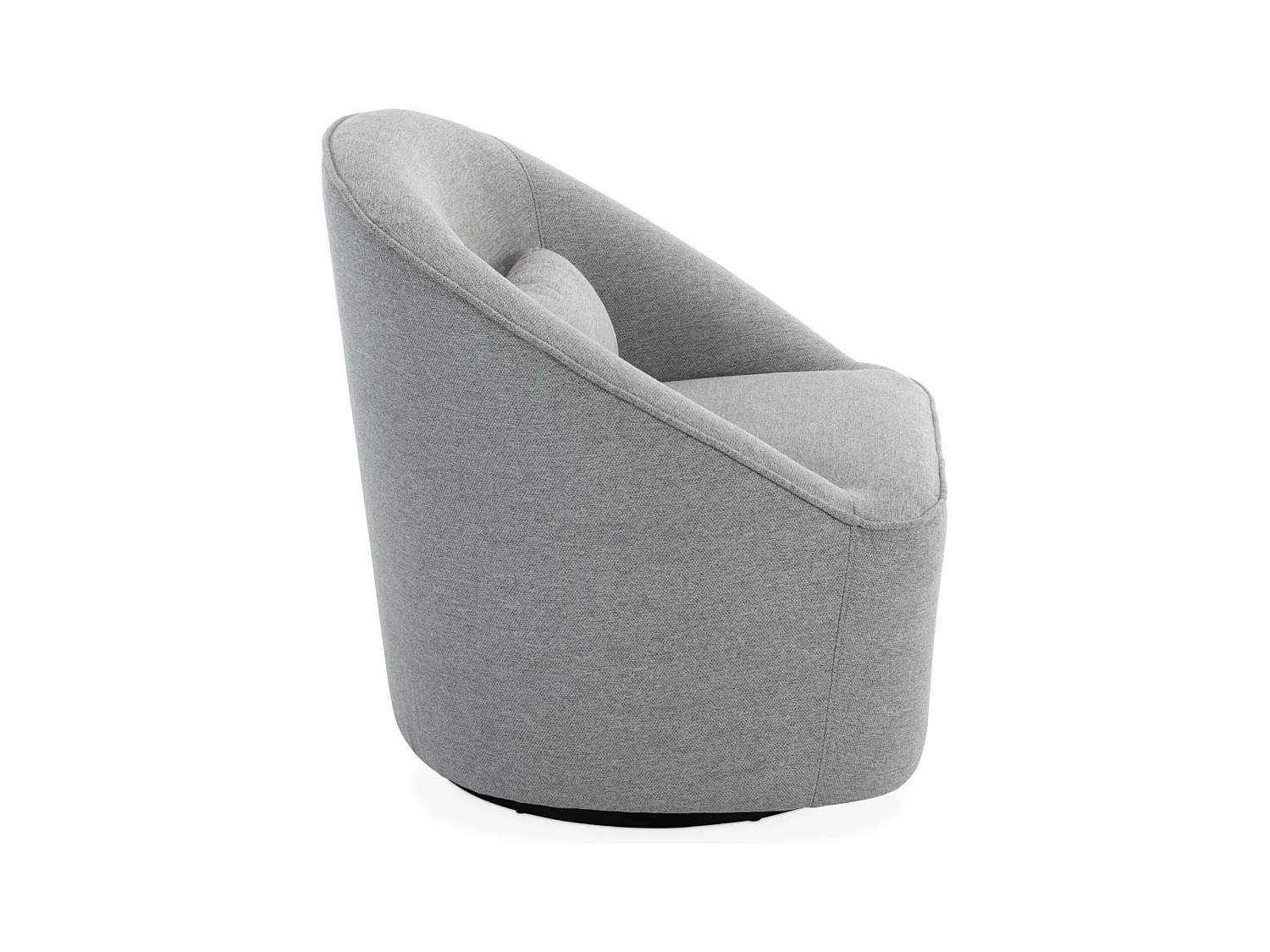 Sillón giratorio de tela 360º con cojín gris claro