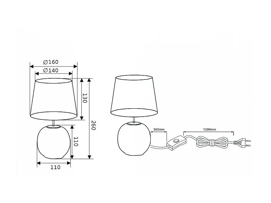 Lampe de table rétro Sophia