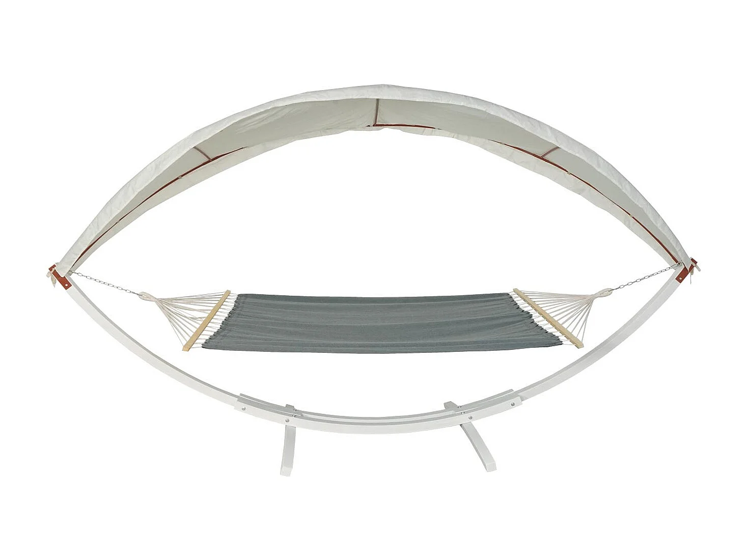 Hamac balançoire suspendue jusqu'à bois blanche 420 x 150 x 220 cm 04_0003392