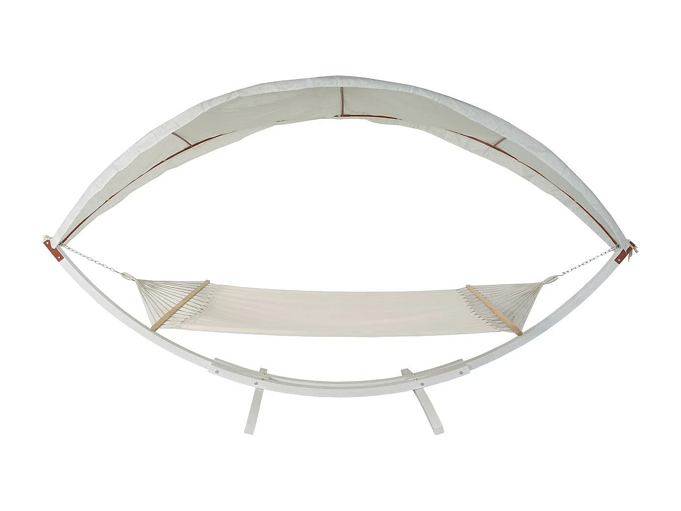 Hamac balançoire suspendue jusqu'à bois blanche 420 x 150 x 220 cm 04_0003394