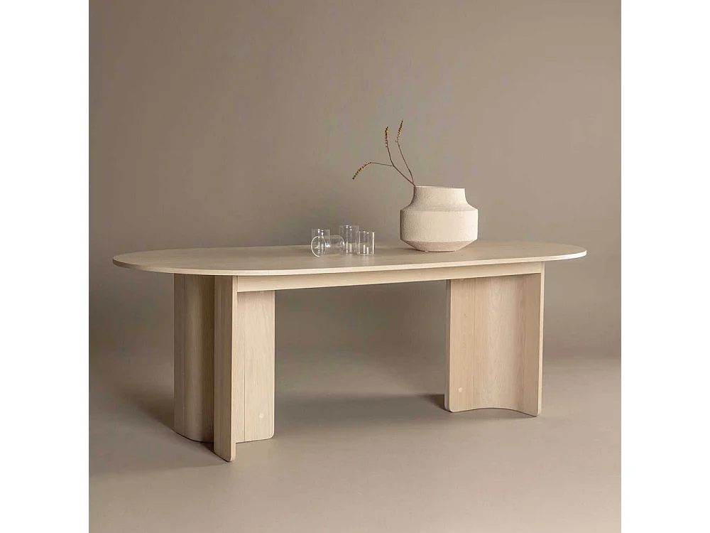 Table à Manger Design "Tyreso" 220cm Naturel