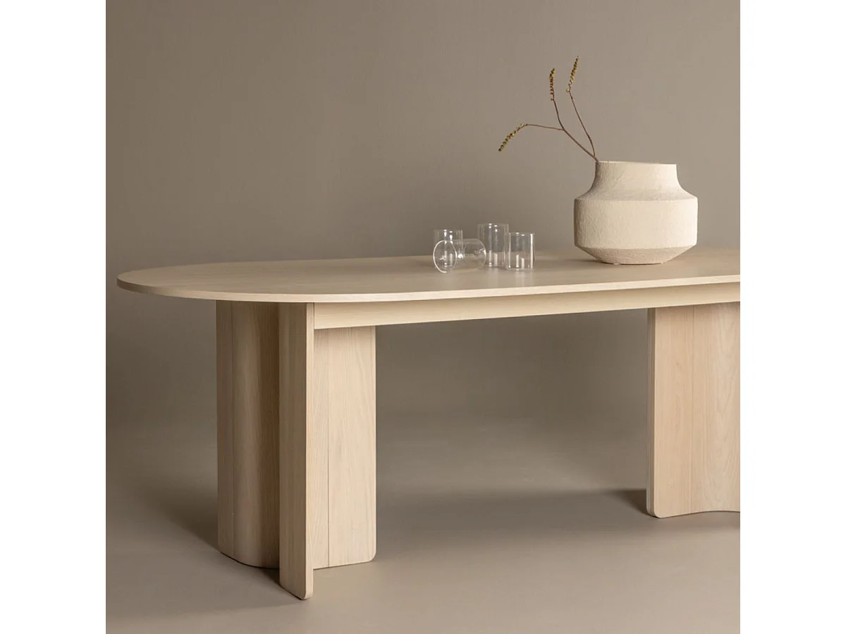 Table à Manger Design "Tyreso" 220cm Naturel