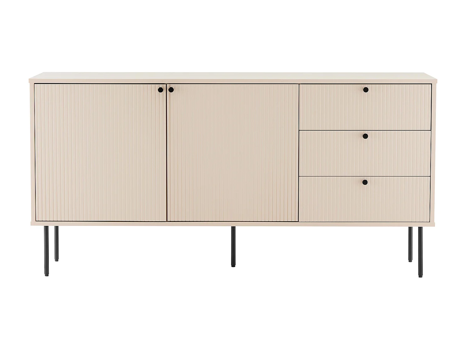 Dressoir 2 deuren en 3 laden melamine decor 150 cm beige