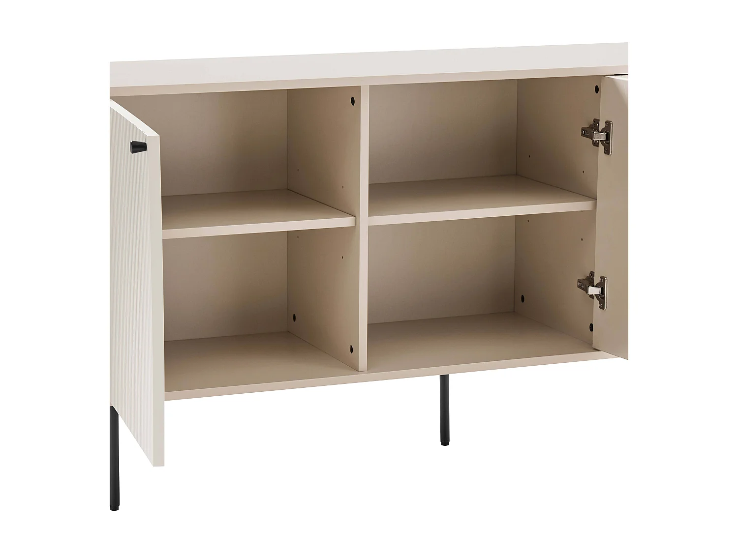 Dressoir 2 deuren en 3 laden melamine decor 150 cm beige