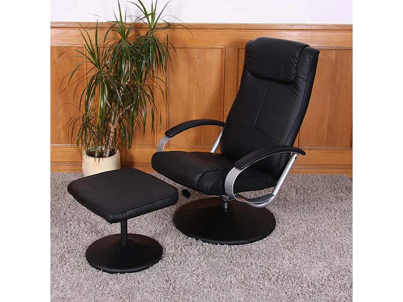 Fauteuil lounge TV relax noire 83 x 68 x 101 cm 04_0003630