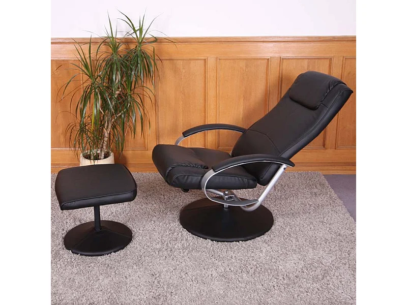 Fauteuil lounge TV relax noire 83 x 68 x 101 cm 04_0003630
