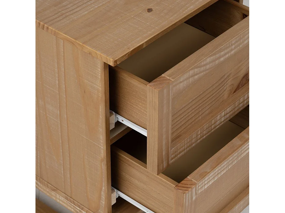 Table de chevet en bois massif HAÏTI 45x60