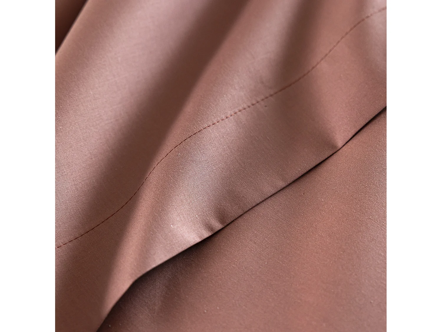 Drap housse coton percale bonnet 30 cm Bois de rose 140x190 - SOMEO - MORPHEE