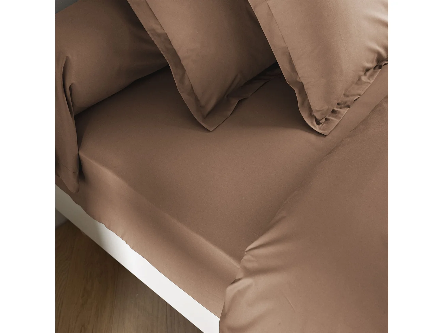 Drap housse coton percale bonnet 30 cm Dune 90x190 - SOMEO - MORPHEE