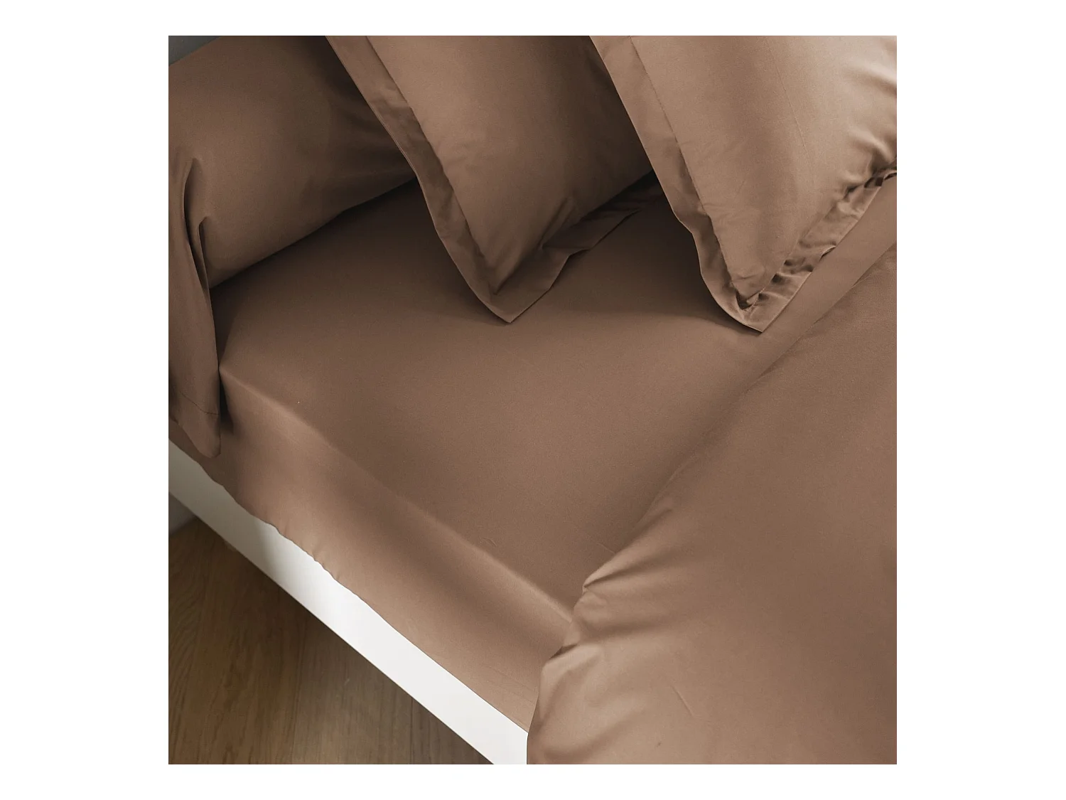 Drap housse coton percale bonnet 30 cm Dune 90x190 - SOMEO - MORPHEE