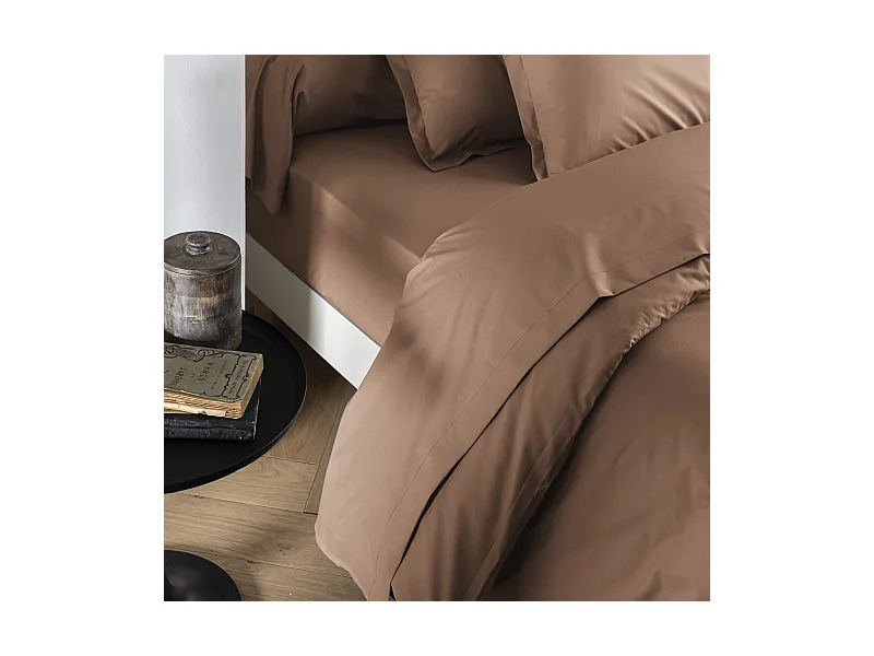 Drap housse coton percale bonnet 40 cm Dune 180x200 - SOMEO - MORPHEE