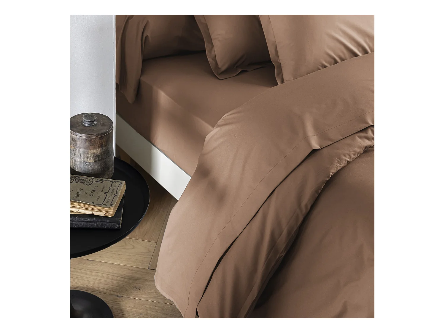 Drap housse coton percale bonnet 40 cm Dune 180x200 - SOMEO - MORPHEE