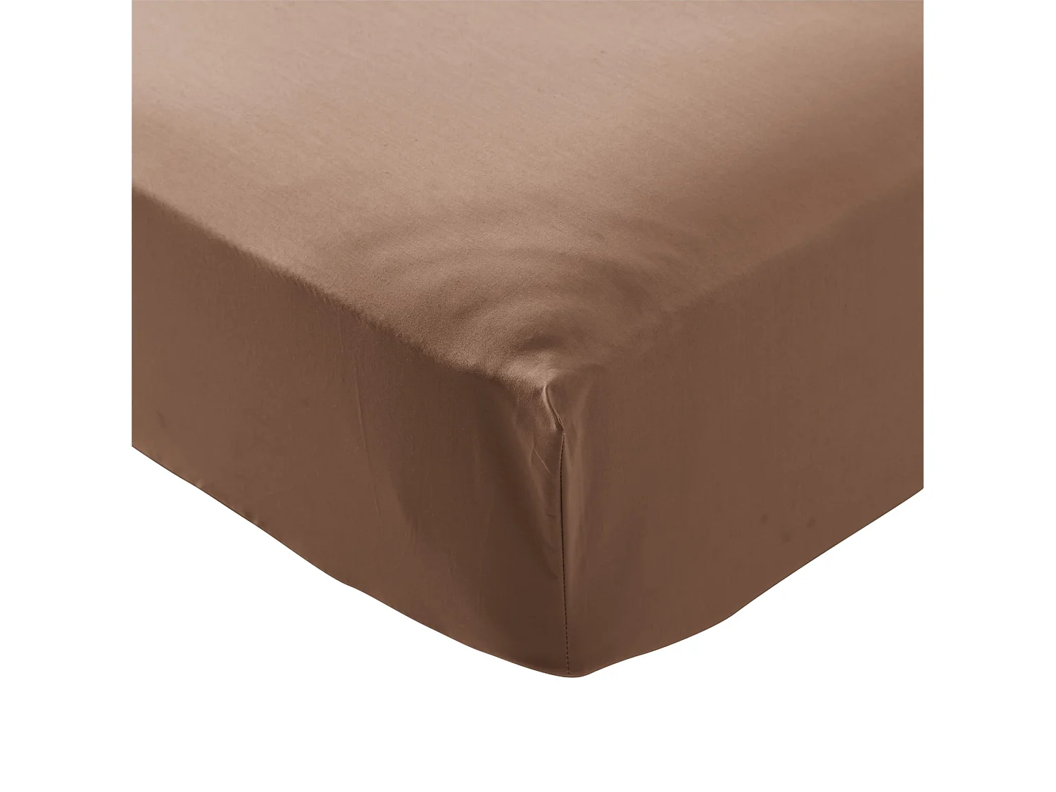 Drap housse coton percale bonnet 30 cm Dune 120x190 - SOMEO - MORPHEE