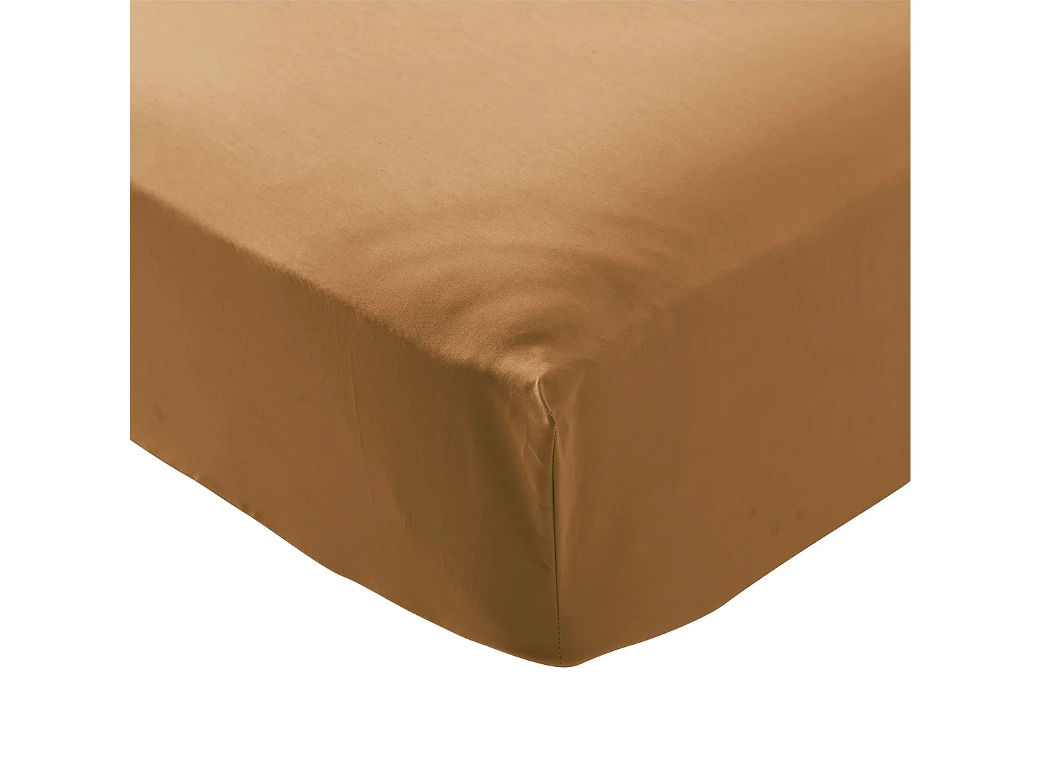 Drap housse coton percale bonnet 30 cm Sahara 140x190 - SOMEO - MORPHEE