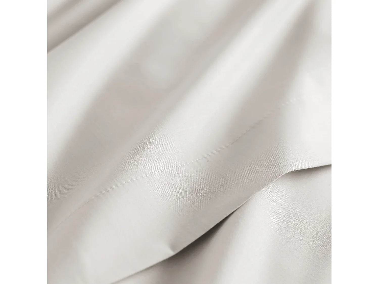 Drap housse coton percale bonnet 40 cm Écru 140x200 - SOMEO - MORPHEE