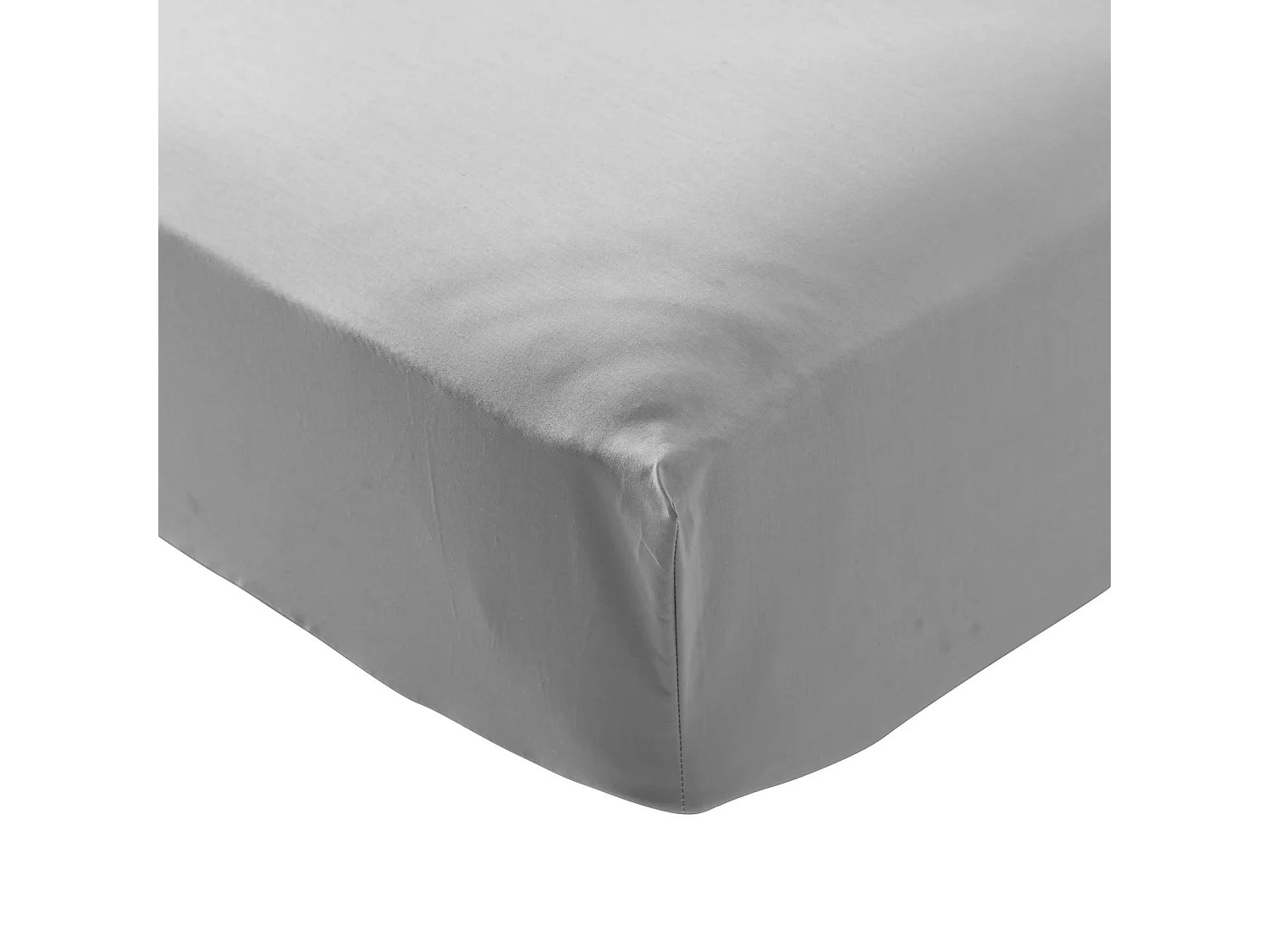 Drap housse coton percale bonnet 30 cm Galet 160x200 - SOMEO - MORPHEE