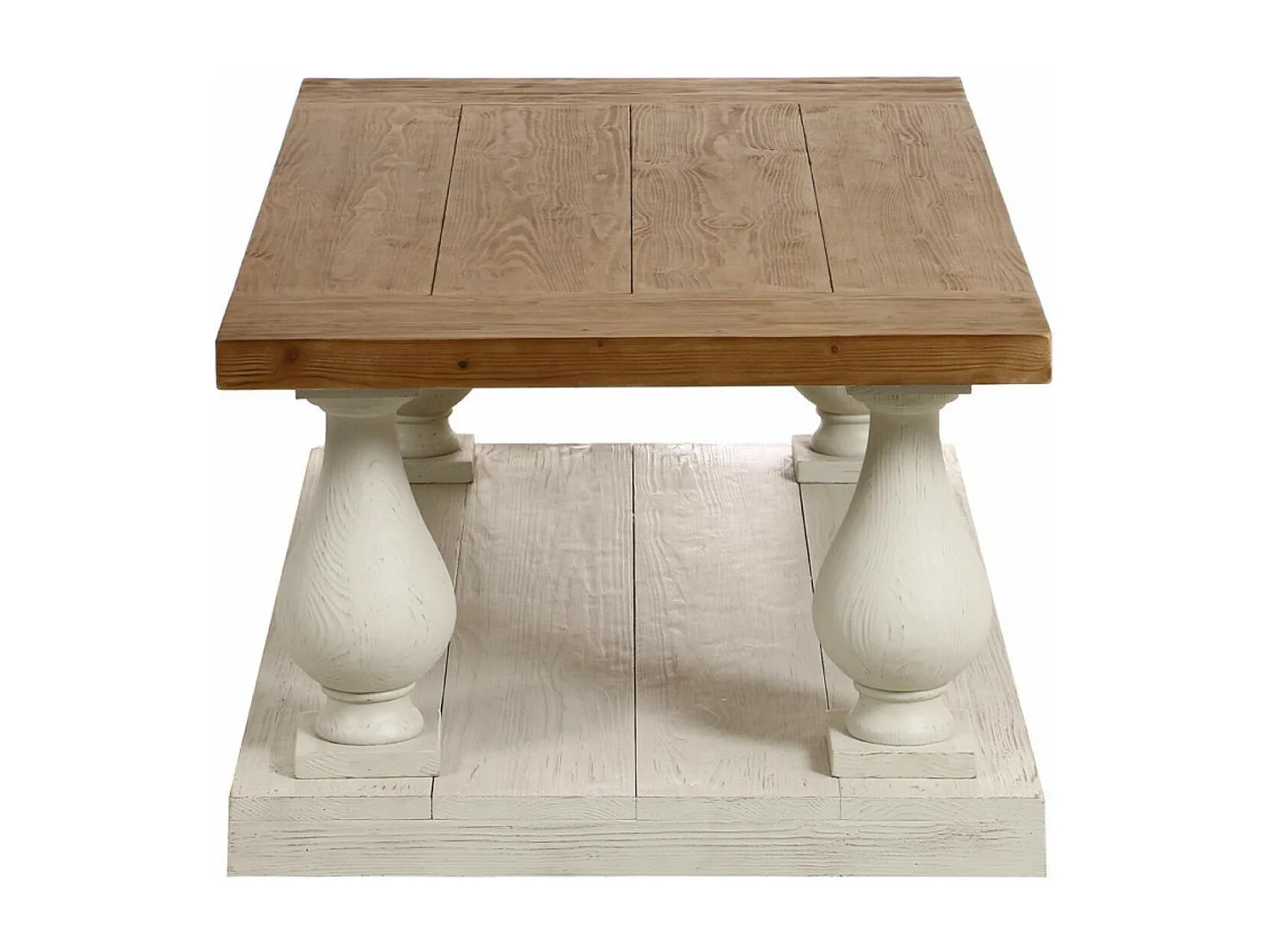 Table basse rectangulaire Bois Blanc - Héritage Interior's