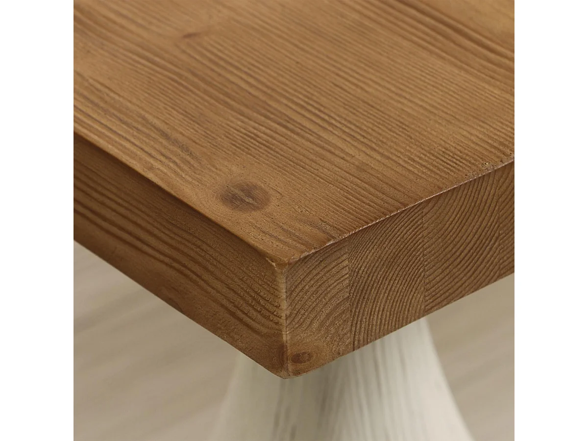 Table basse rectangulaire Bois Blanc - Héritage Interior's