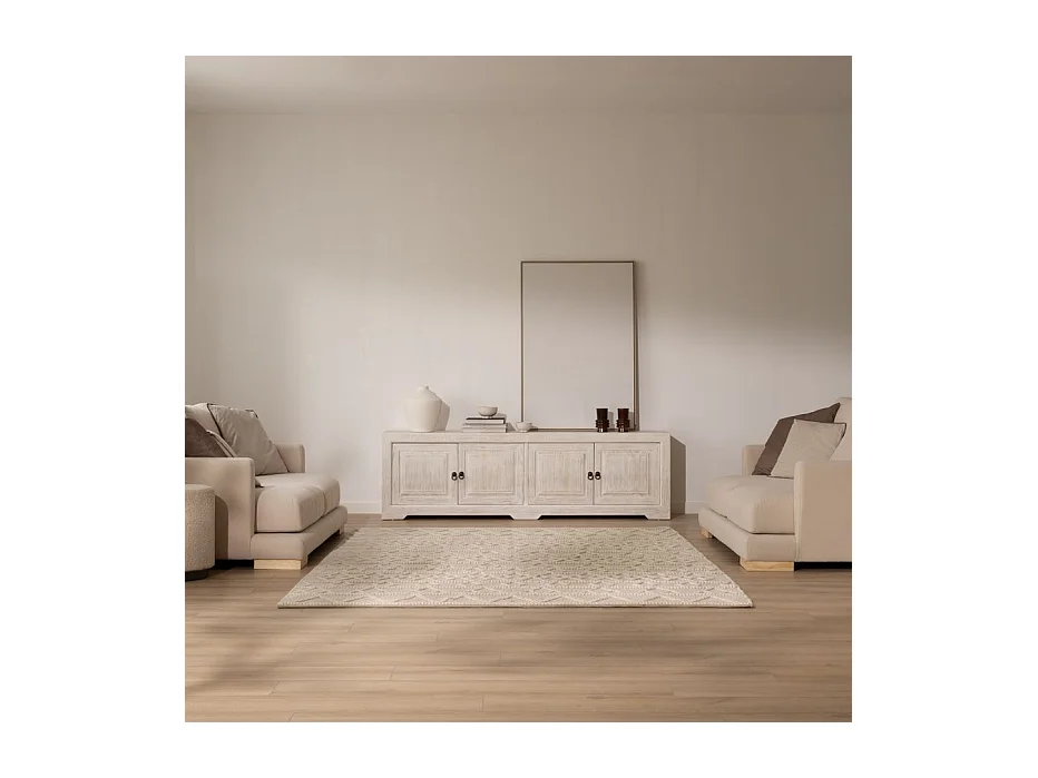 Mobile tv legno massiccio di araucaria bianco 40x60