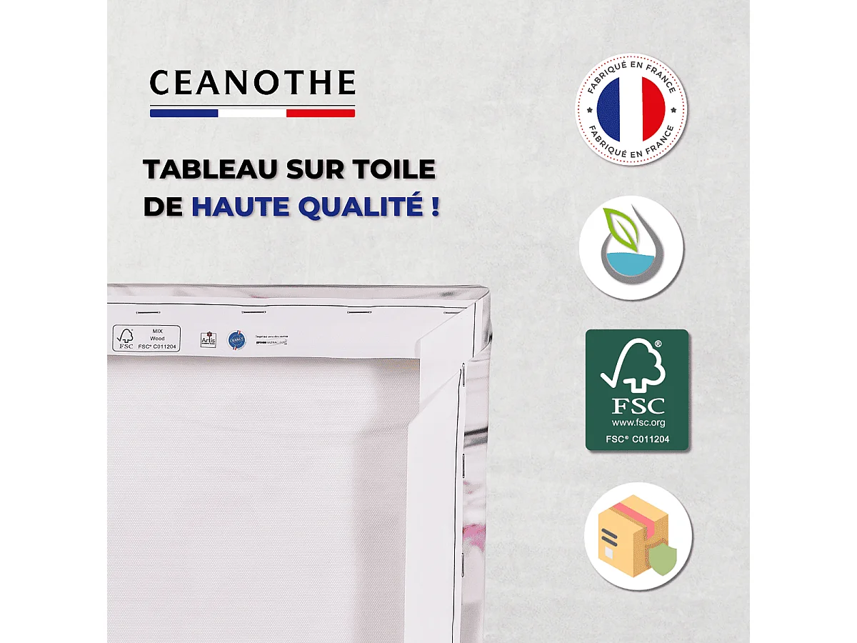 Tableau sur toile cerf sauvage 65x97 cm