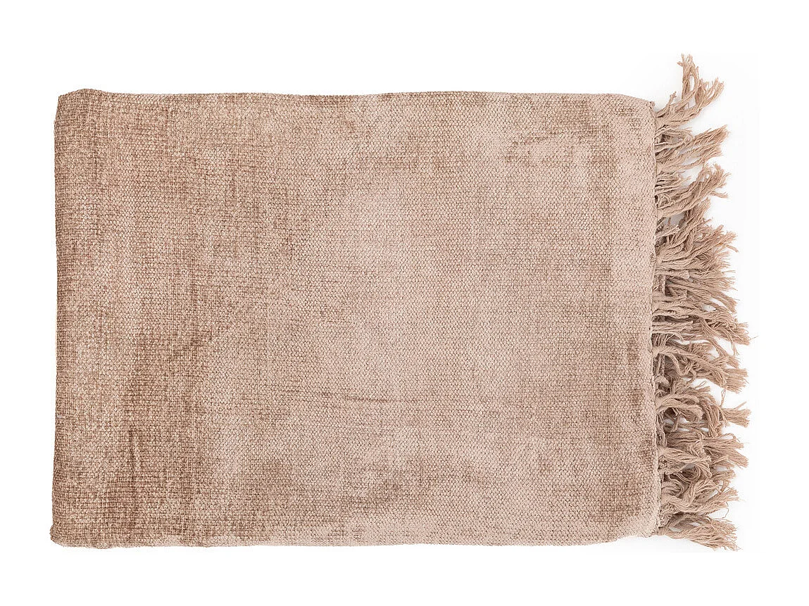 Manta de Terciopelo Gris con Flecos - Cómoda y Lujosa