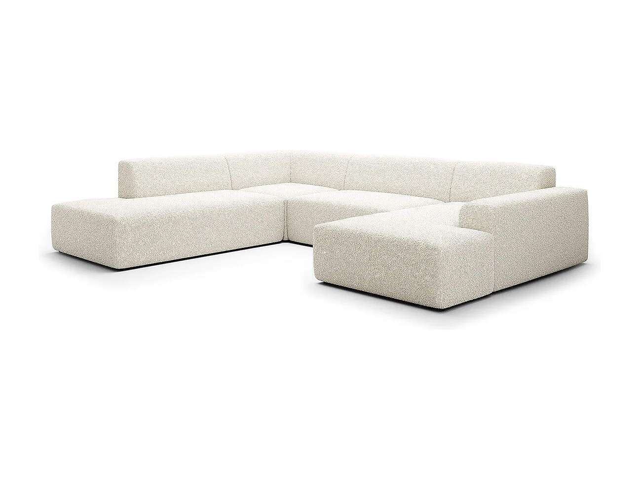 Canapé U 5 places angle gauche Torino Beige