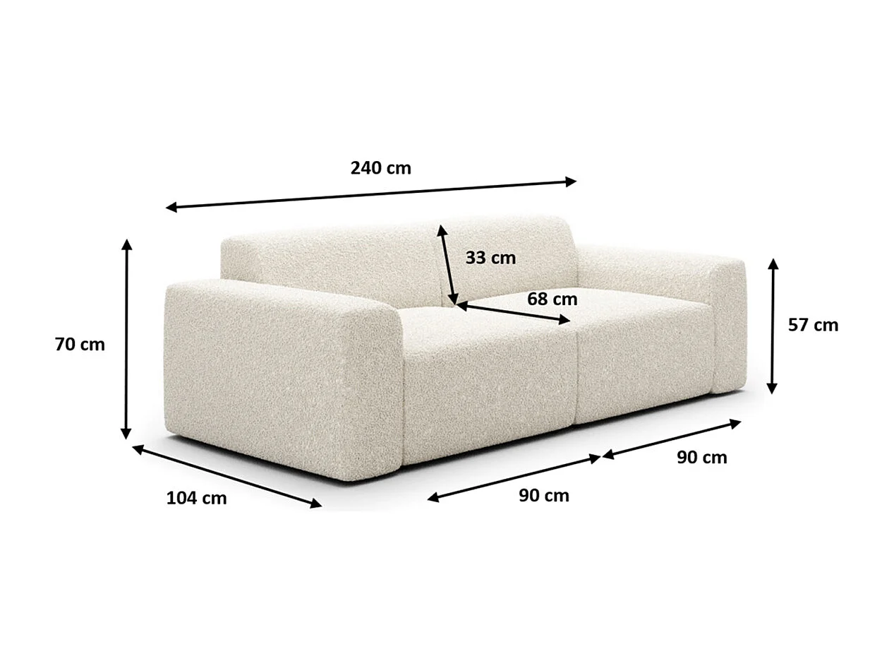 Canapé 3 places Torino Beige