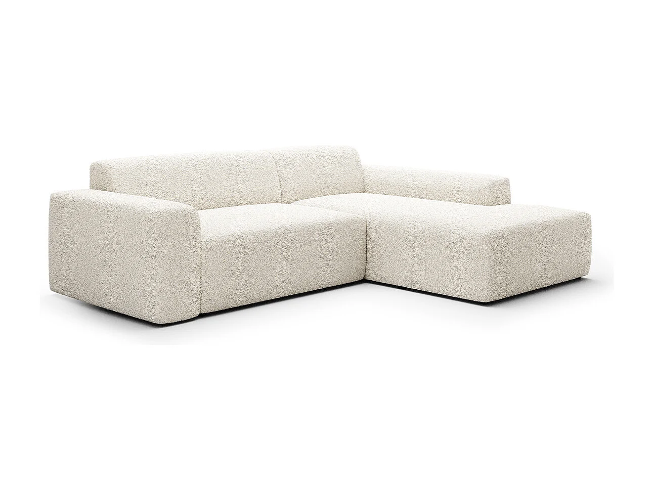 Canapé d'angle droit 3 places coffre Torino Beige