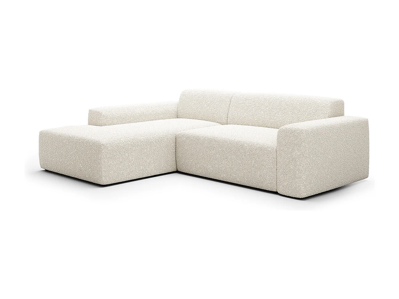 Canapé d'angle gauche 3 places coffre Torino Beige