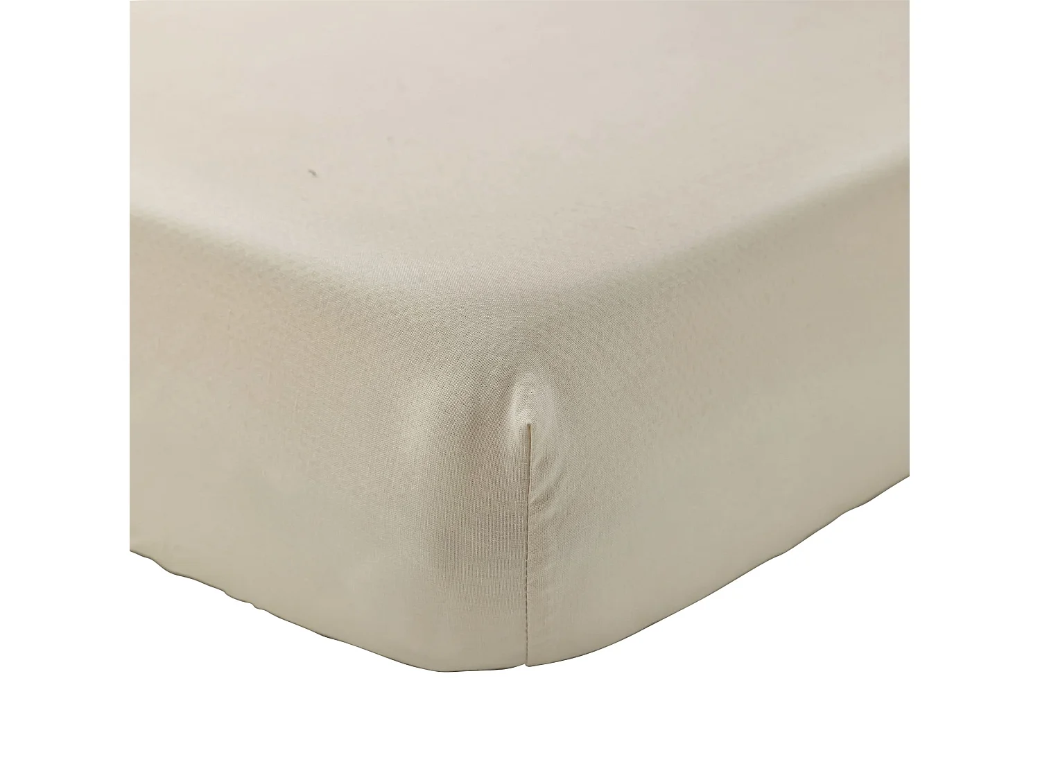 Drap housse bébé coton lavé - SOMEO Beige 70x140