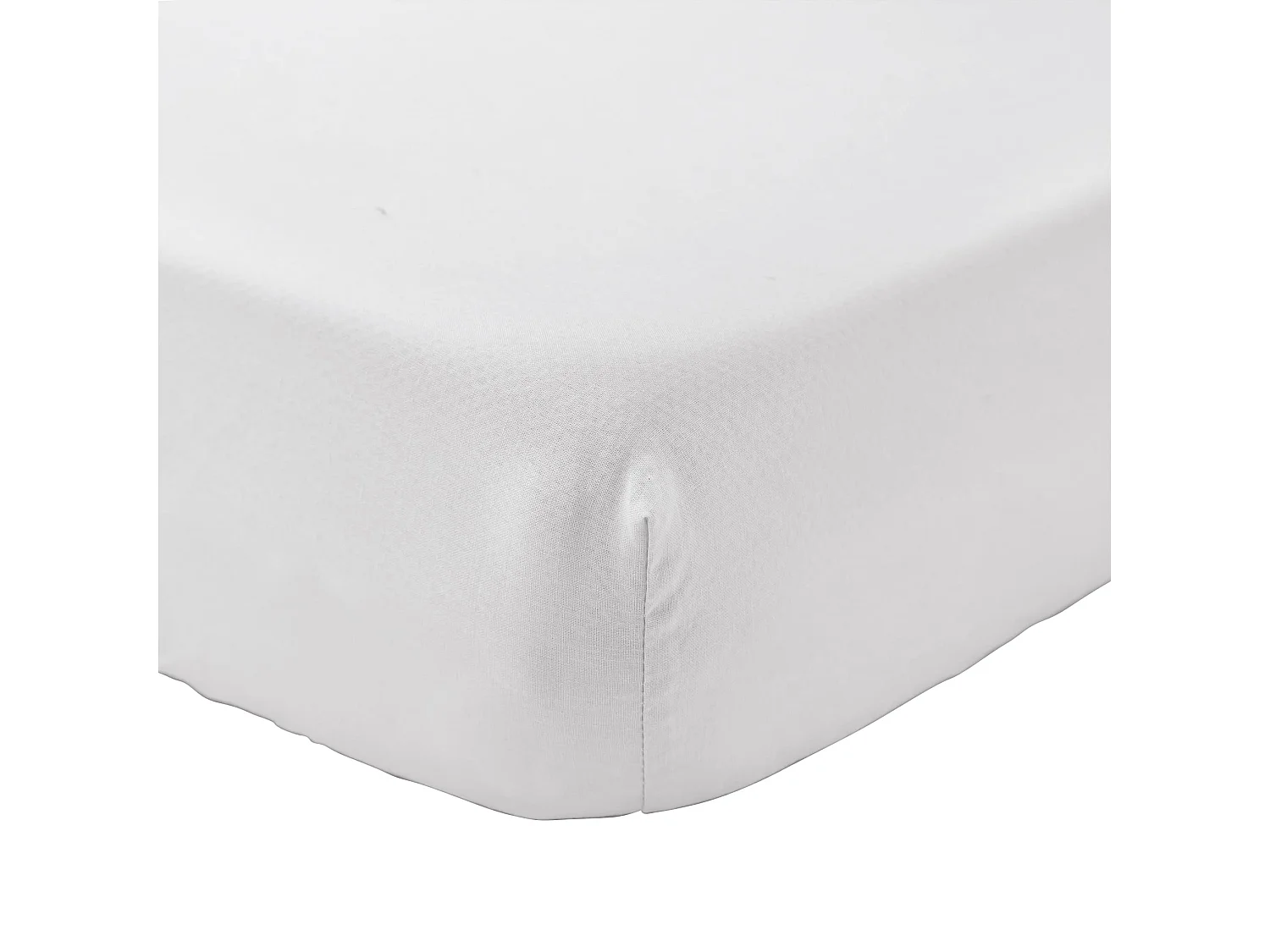 Drap housse bébé coton lavé - SOMEO Blanc 60x120