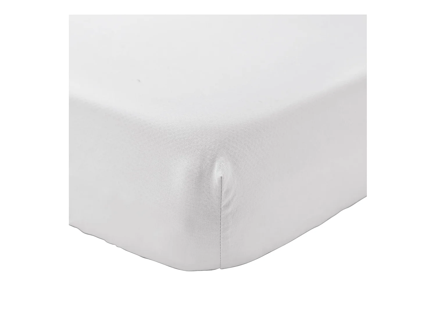 Drap housse bébé coton lavé - SOMEO Blanc 60x120