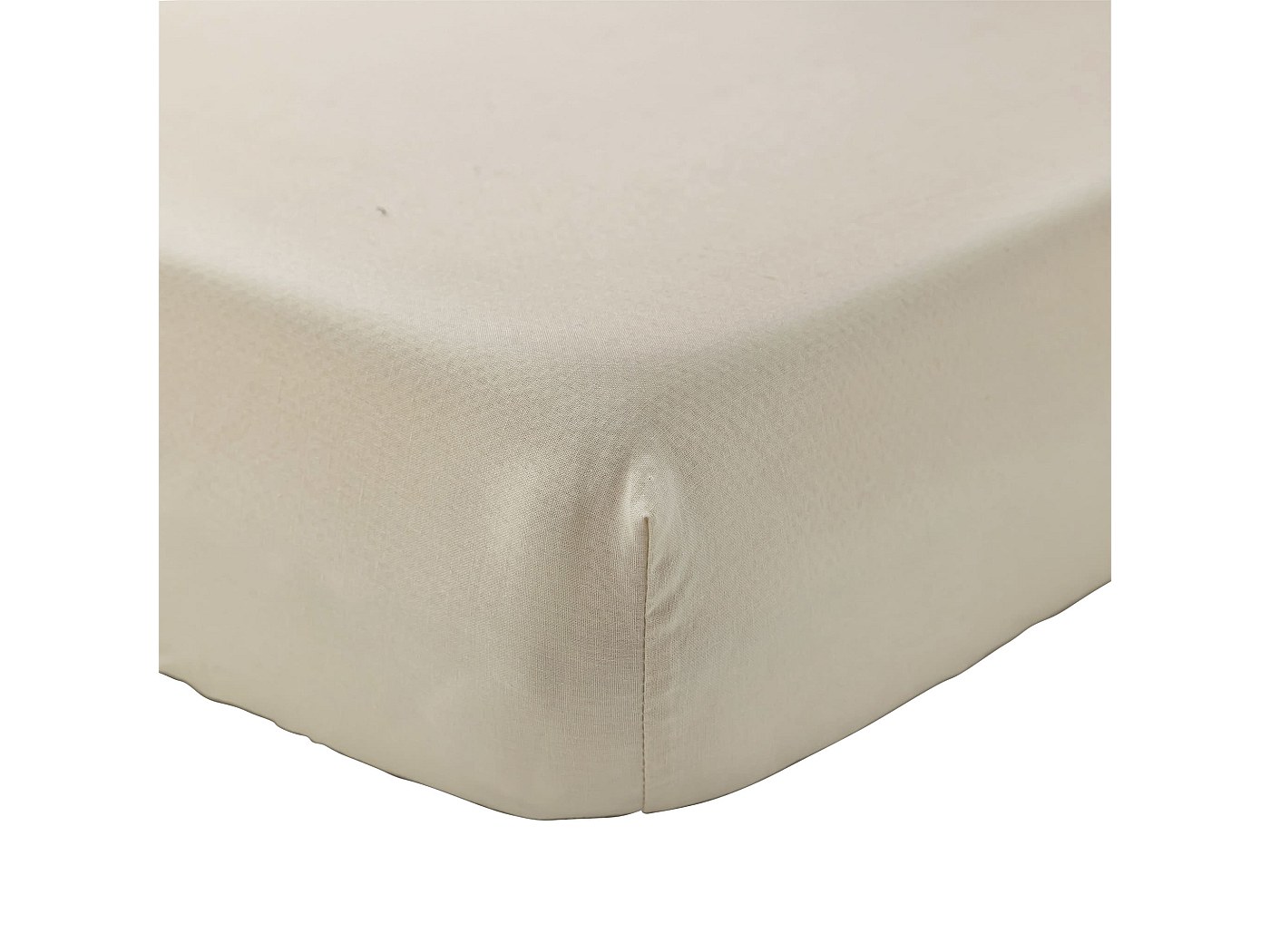 Drap housse bébé coton lavé - SOMEO Beige 60x120