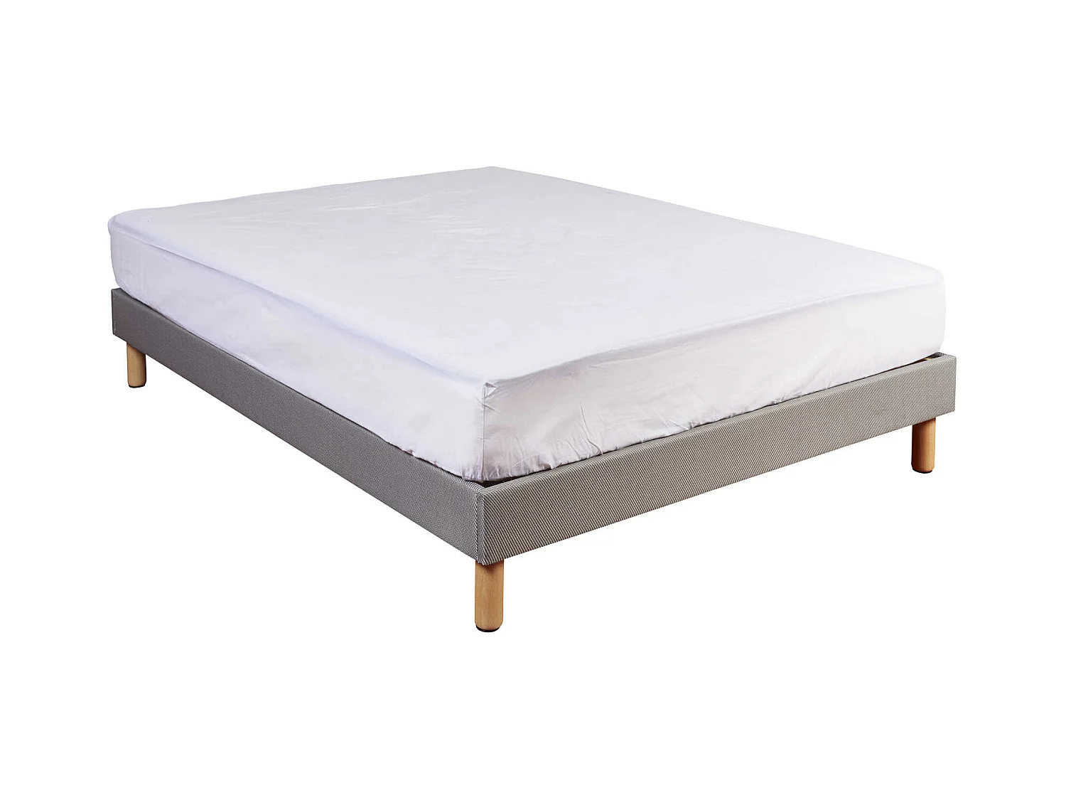 Drap Housse 100% coton Blanc - Bonnet 27 cm 120x200