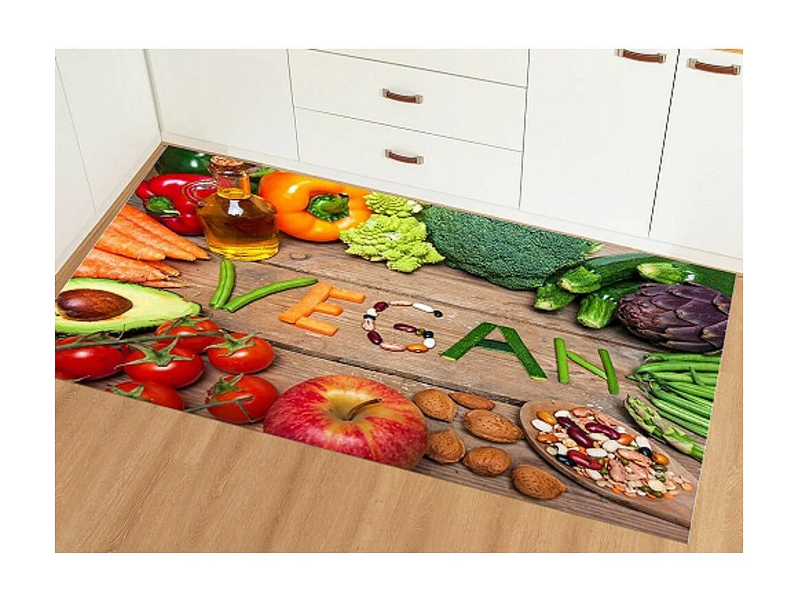 Tapis de cuisine 50x120 cm Polyester Kitch Veg