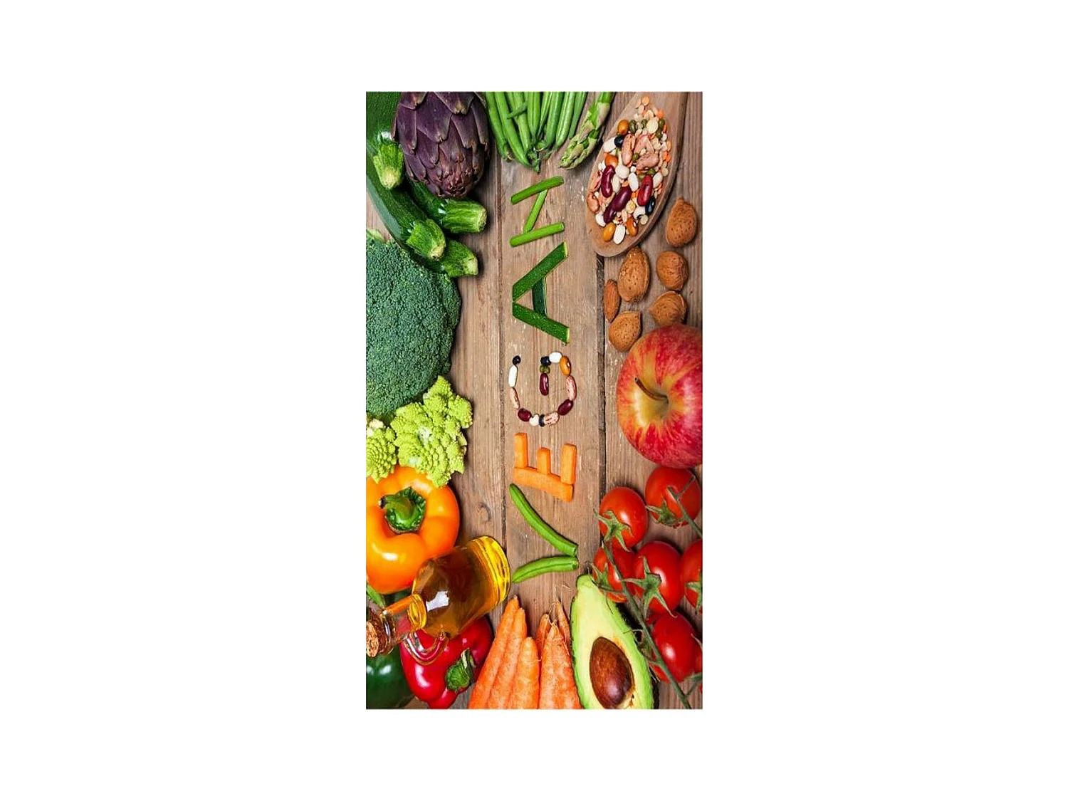 Tapis de cuisine 50x120 cm Polyester Kitch Veg