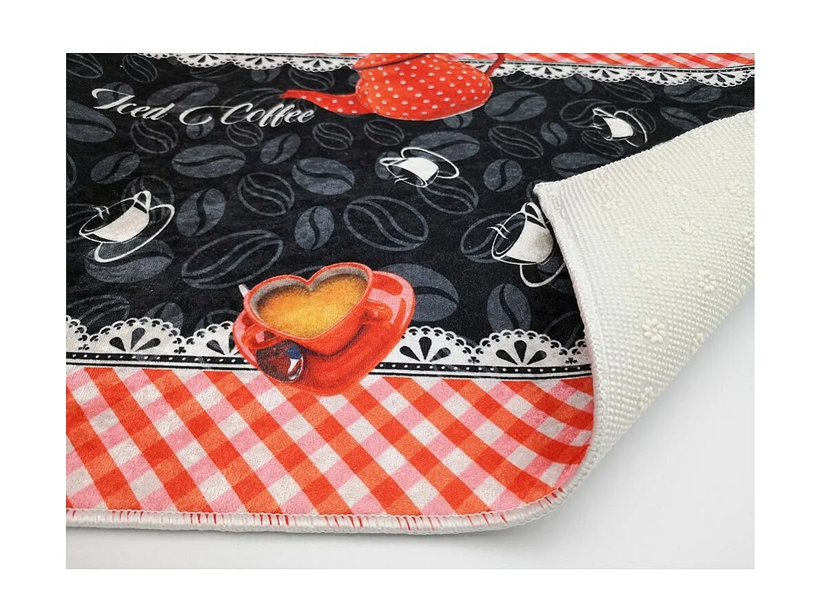 Tapis de cuisine 50x180 cm Polyester Kitch Coffee