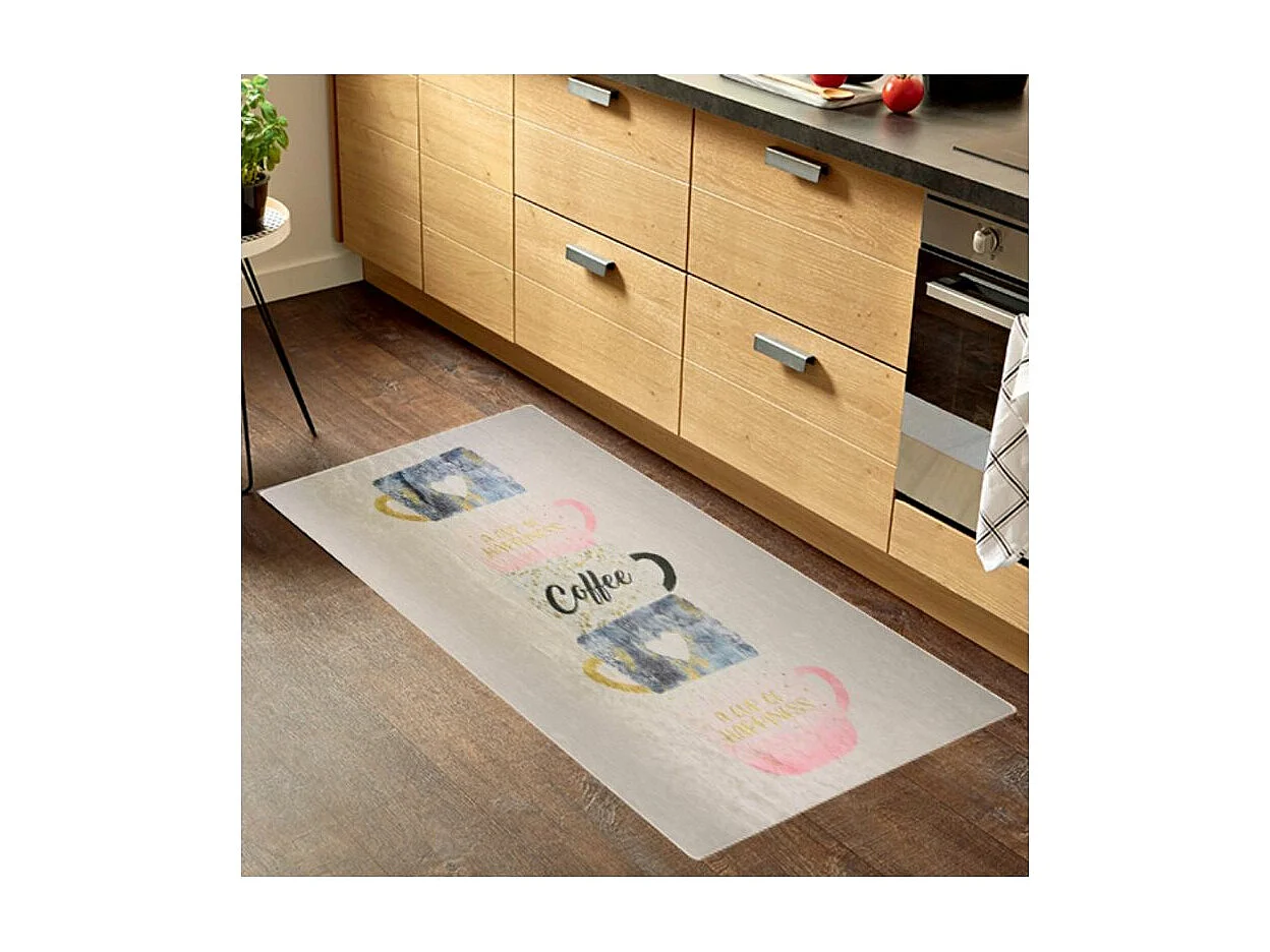 Tapis de cuisine 90x130 cm Polyester Kitch Cup