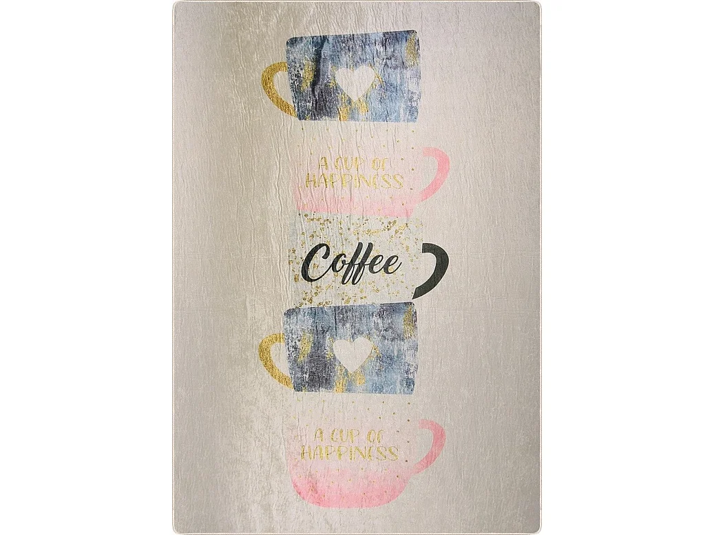 Tapis de cuisine 90x130 cm Polyester Kitch Cup