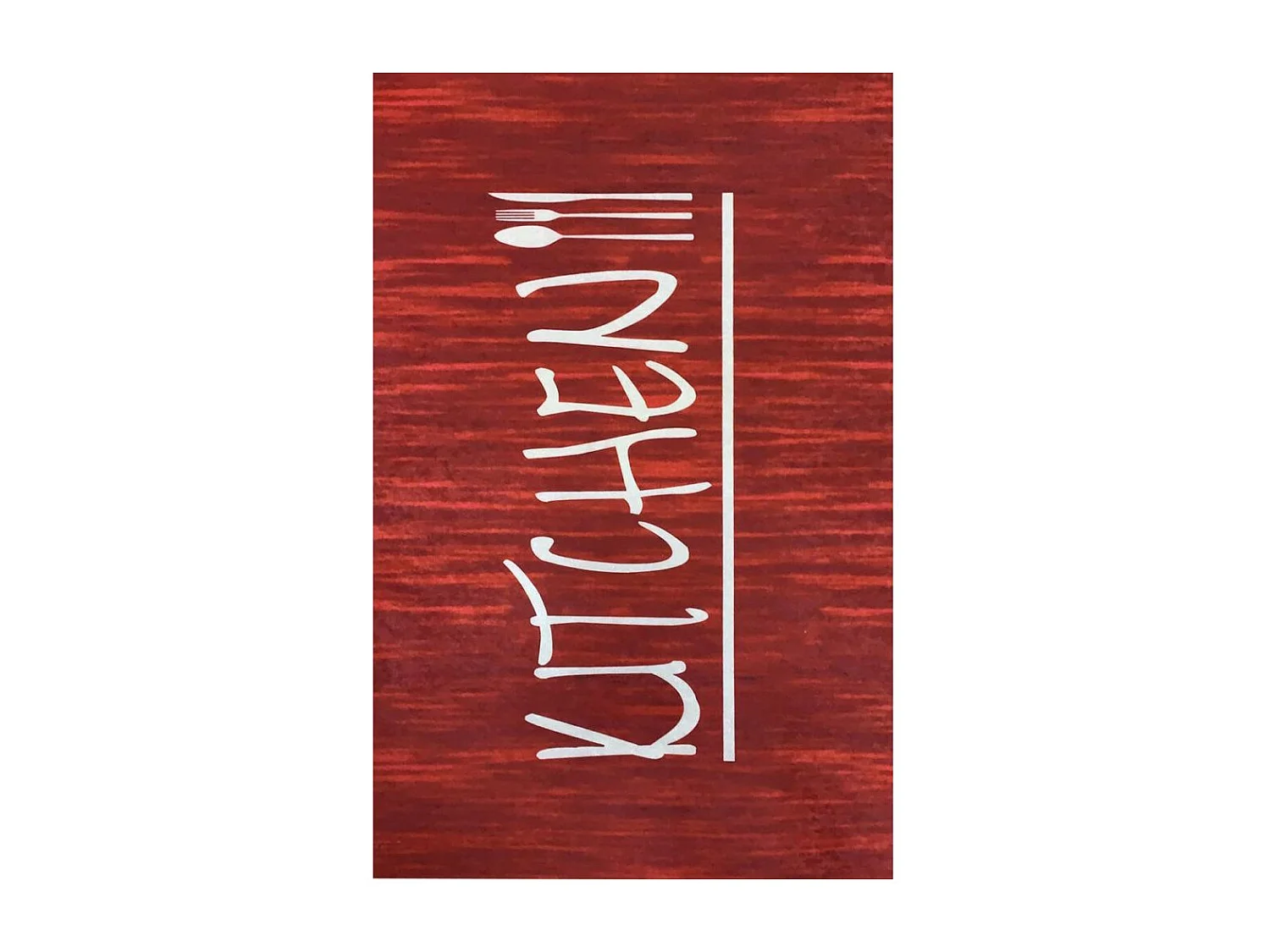 Tapis de cuisine 90x130 cm Polyester Kitchen Rouge