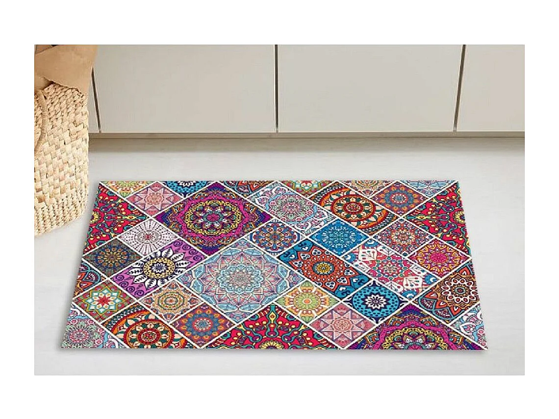 Tapis de cuisine 50x180 cm Polyester Multi Cha