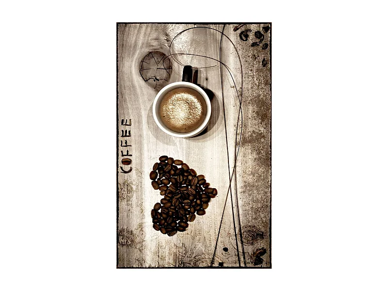 Tapis de cuisine 50x80 cm Polyester Coffee Beige